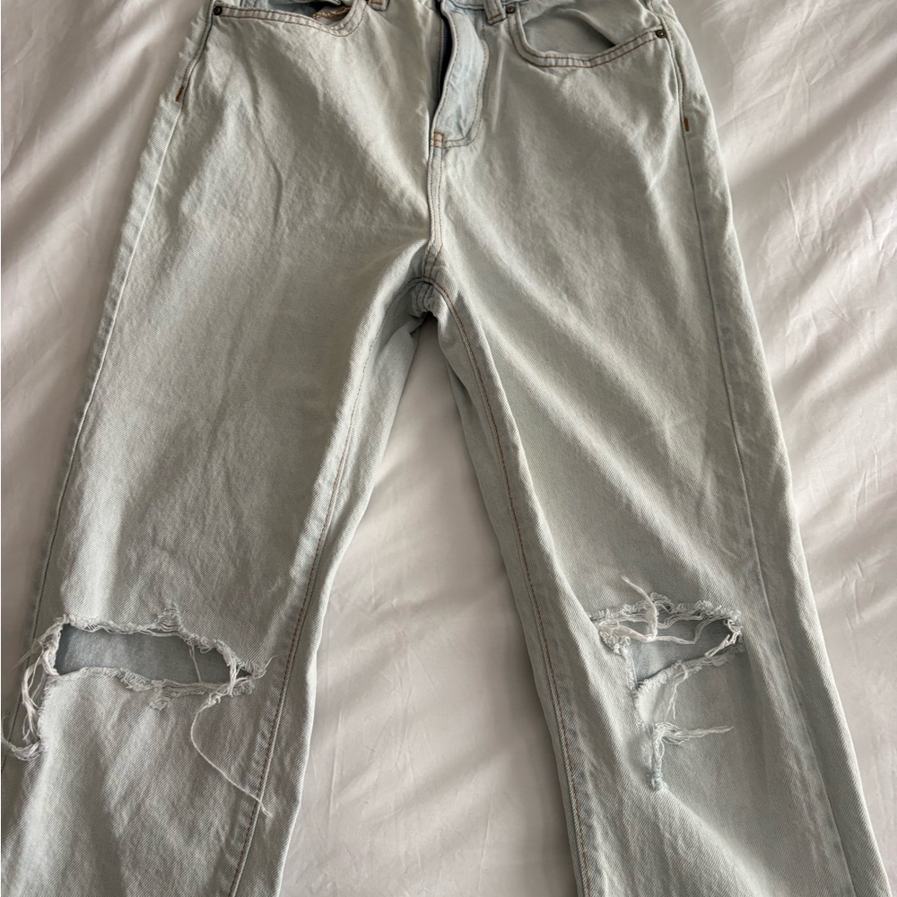 Cotton On Light Blue Ripped Boyfriend/ Mom Jeans